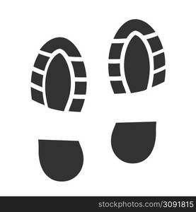 Footwear black print isolated on white. Vector illustration. Footwear black print isolated on white. eps 10