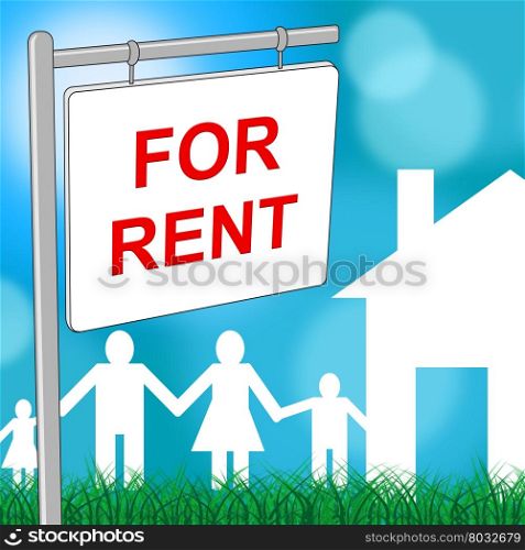 For Rent Indicating Placard Household And Rental
