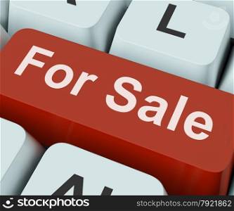 For Sale Key On Keyboard Meaning Purchasable Available To Buy Or On Offer&#xA;