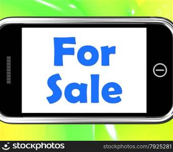 . For Sale On Phone Meaning Purchasable Available To Buy Or On Offer