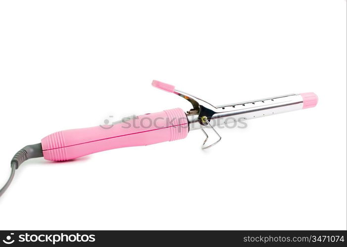 forceps for the wave of hair isolated on white background