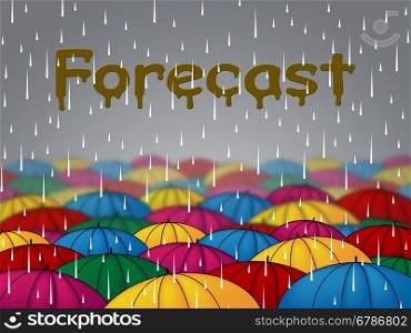 Forecast Rain Indicating Raining Weather And Squall