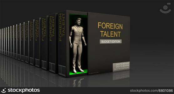 Foreign Talent Endless Supply of Labor in Job Market Concept. Foreign Talent