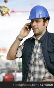 Foreman on phone