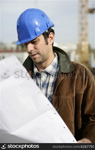 Foreman on site making sure build is going according to plan