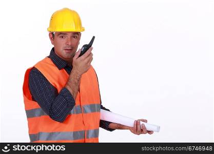 Foreman with a walky talky