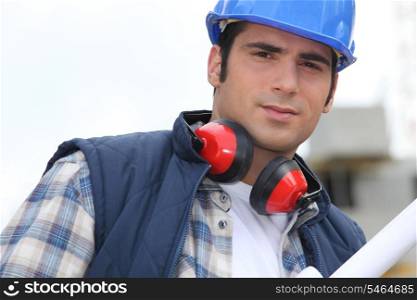 Foreman with ear defenders