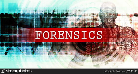 Forensics Sector with Industrial Tech Concept Art. Forensics Sector