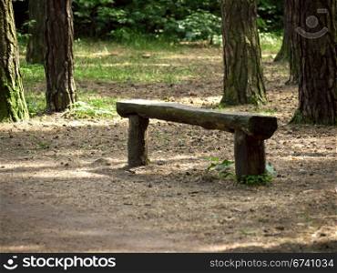 forest bench. bench in a park in Berlin, Germany