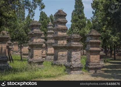 Forest pagodas of the Shaolin Monastery. China. Forest pagodas of the Shaolin Monastery.