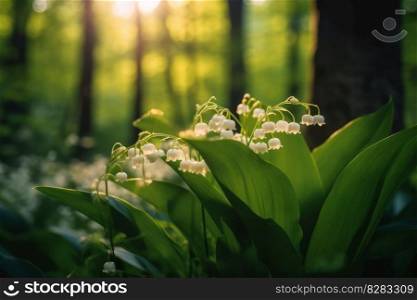 Forest wild lily. Garden plant. Generate Ai. Forest wild lily. Generate Ai