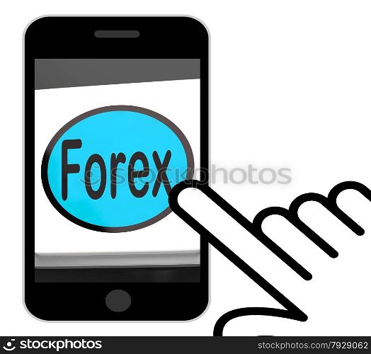 Forex Button Displaying Foreign Exchange Or Currency