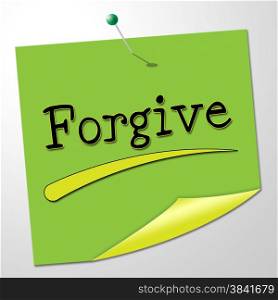 Forgive Note Representing Let Off And Correspondence