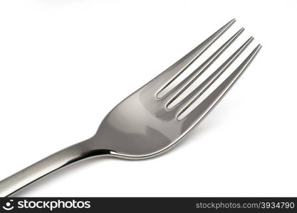 fork close up isolated on white path includes