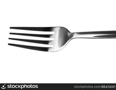 Fork isolated. Kitchen accessories close up isolated on white with clipping path