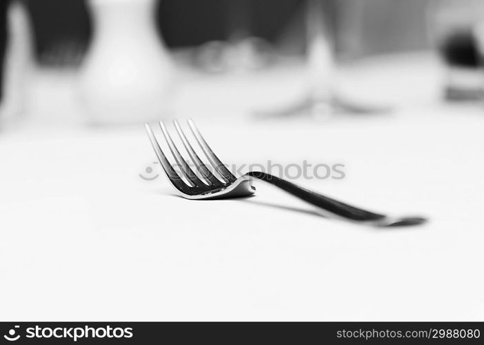 Fork on the table - shallow depth of field