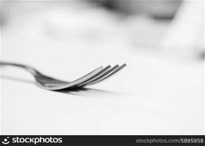 Fork on the table - shallow depth of field