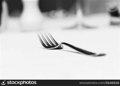 Fork on the table - shallow depth of field