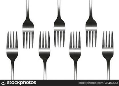 Forks isolated on white