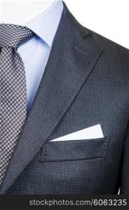 Formal suit in fashion concept
