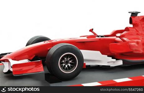 formel 1 one auto fast red car isolated on white background in studio representing power and speed concept