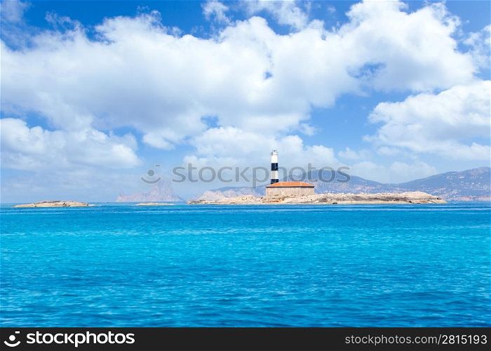 Formentera Freus faro en Pou lighthouse Porcs island de los puercos