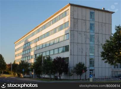 Former Stasi headquarters in Frankfurt (Oder), Germany, now the Agentur fuer Arbeit