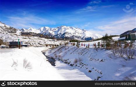 Formigal ski area in Huesca Pyrenees of Spain