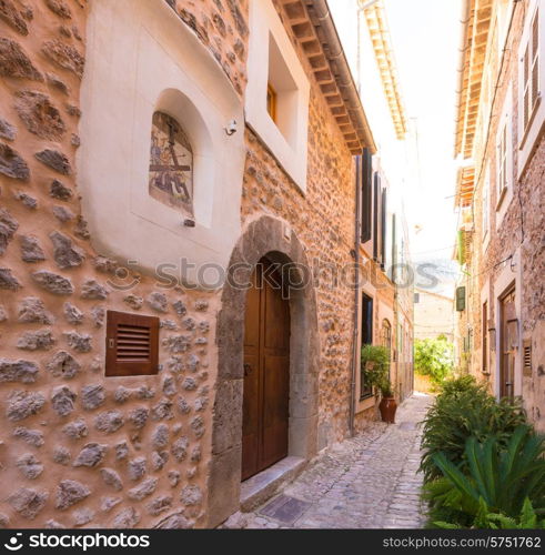 Fornalutx village in Majorca Balearic island Mallorca spain