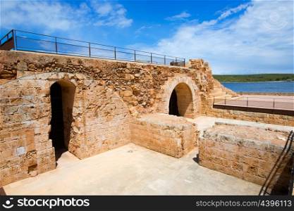Fornells Castle fortress in Menorca at Balearic islands of Spain