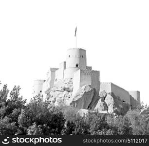 fort battlesment sky and star brick in oman muscat the old defensive