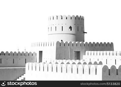 fort battlesment sky and star brick in oman muscat the old defensive