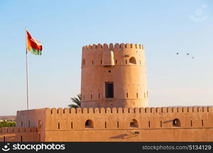 fort battlesment sky and star brick in oman muscat the old defensive