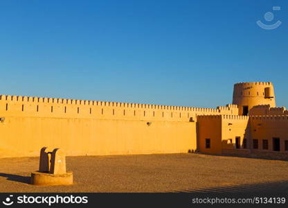 fort battlesment sky and star brick in oman muscat the old defensive