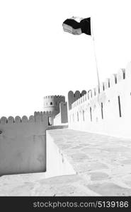 fort battlesment sky and star brick in oman muscat the old defensive