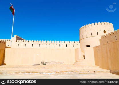 fort battlesment sky and star brick in oman muscat the old defensive