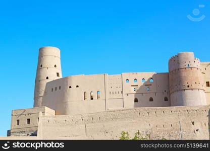 fort battlesment sky and star brick in oman muscat the old defensive