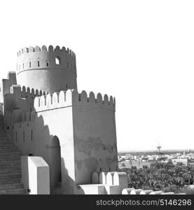 fort battlesment sky and star brick in oman muscat the old defensive