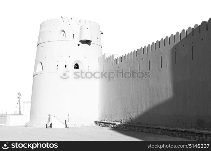 fort battlesment sky and star brick in oman muscat the old defensive