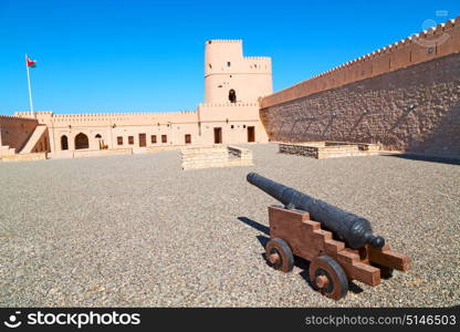 fort battlesment sky and star brick in oman muscat the old defensive