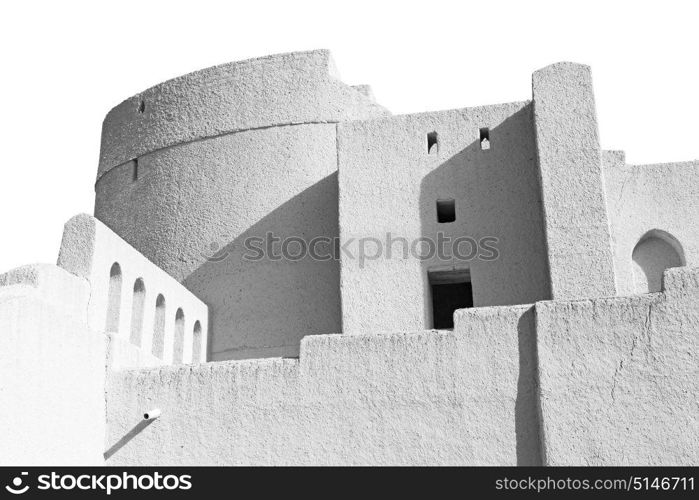 fort battlesment sky and star brick in oman muscat the old defensive