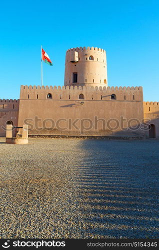 fort battlesment sky and star brick in oman muscat the old defensive