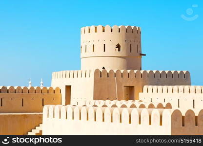 fort battlesment sky and star brick in oman muscat the old defensive