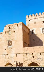 fort battlesment sky and star brick in oman muscat the old defensive