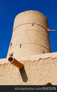 fort battlesment sky and star brick in oman muscat the old defensive