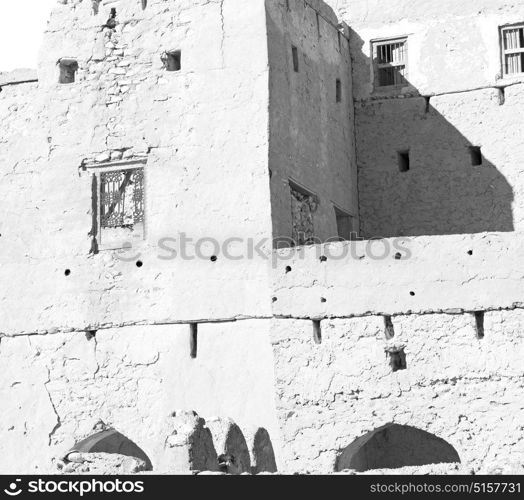 fort battlesment sky and star brick in oman muscat the old defensive