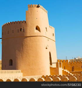 fort battlesment sky and star brick in oman muscat the old defensive