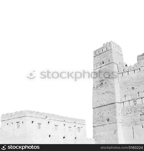 fort battlesment sky and star brick in oman muscat the old defensive