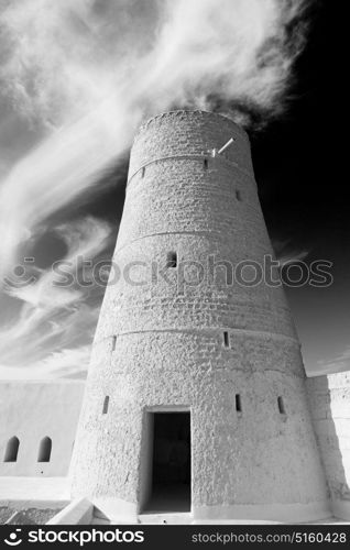 fort battlesment sky and star brick in oman muscat the old defensive