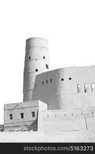 fort battlesment sky and star brick in oman muscat the old defensive